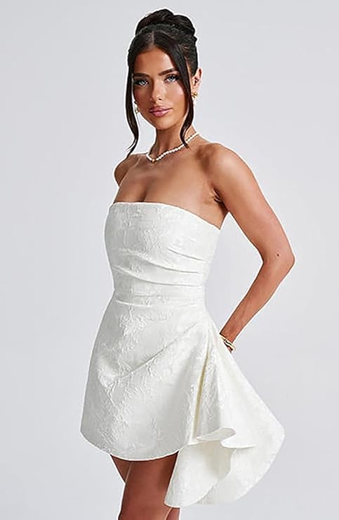 satin asymmetrical sleeveless mini dress Asymmetrical Draped Satin Mini Dress