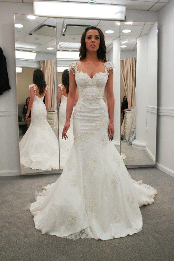 Beach Long Mermaid Sweetheart Backless Satin Lace Wedding Dress – BIZTUNNEL