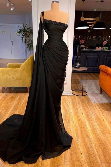 chinese dress ladies Luxury Modest Blue Mermaid Evening Dress with Cape LA73006 – SERENE HILL