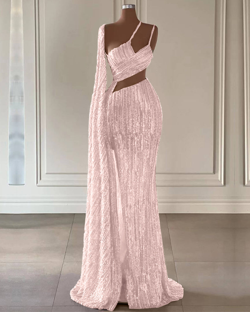 Burgundy Long Mermaid Prom Dresses,Leg Split Formal Evening Dress cc1227