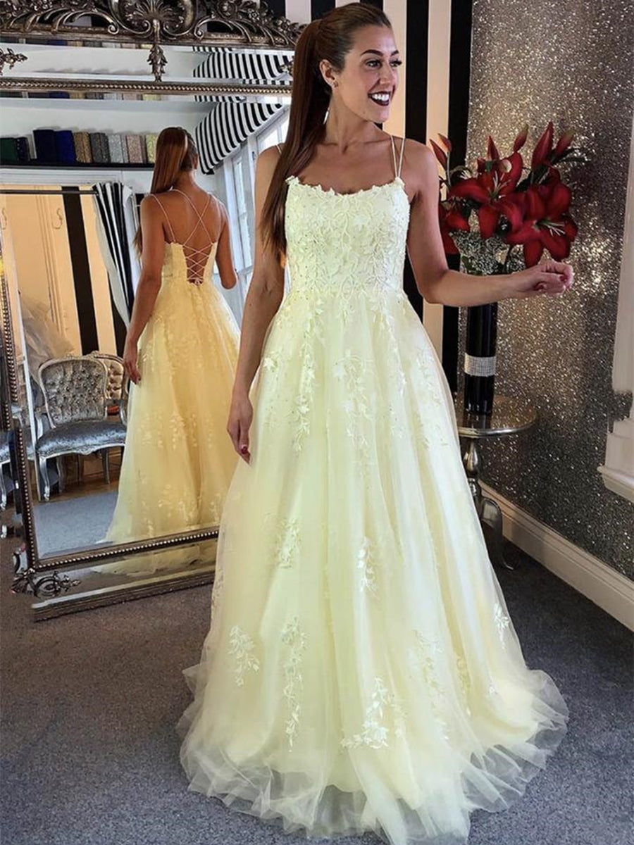 slim fit dress slacks A Line Lace Spaghetti Straps Homecoming Dresses, Graduation Dress, MH533 main image 0