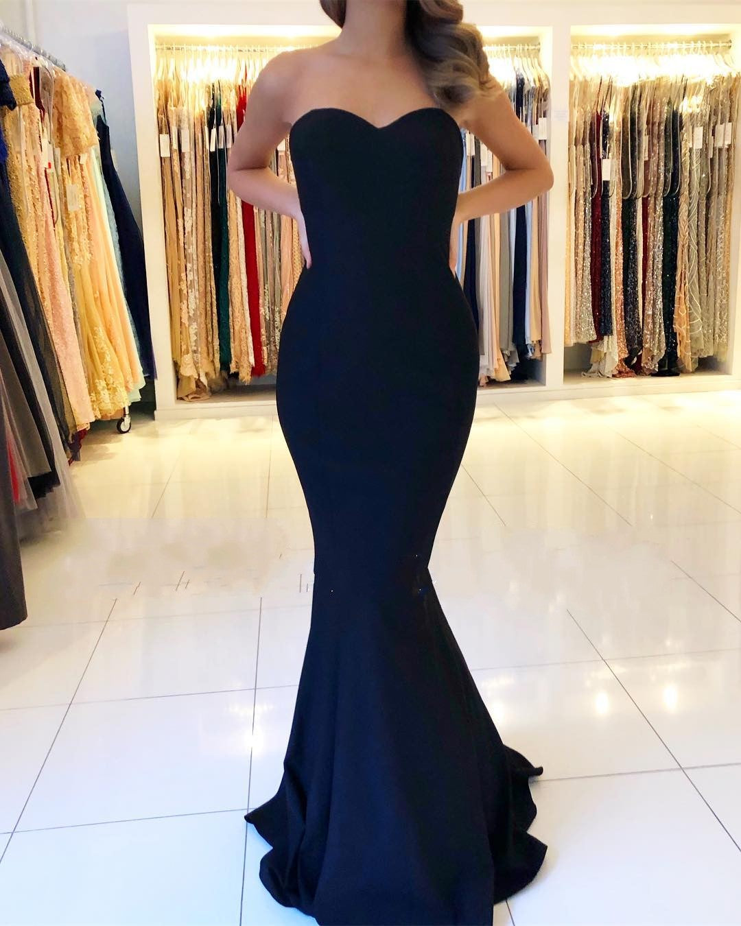 Chic Long Mermaid Sweetheart Backless Prom Dress – BIZTUNNEL