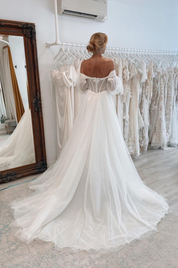 Sweetheart Neck Cutout Tiered Tulle Dress With Slit Coral main image 1