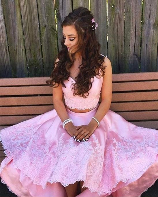 high low two piece prom dress Portia and Scarlett Two-Piece Prom Dress PS26429C