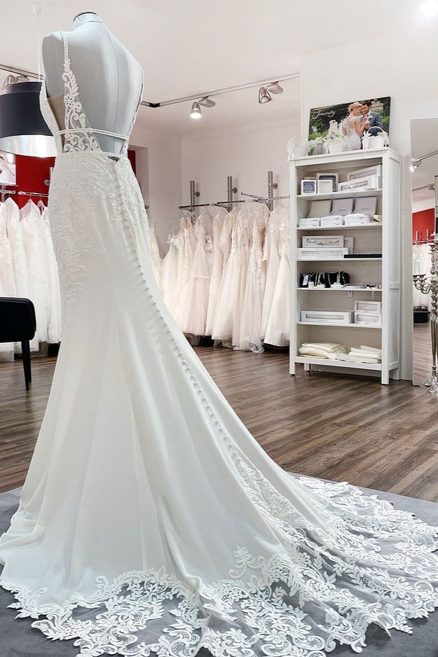 Weitese Dress Mermaid V Neck Backless Satin Long Prom Dresses Open Back Formal Evening Gowns
