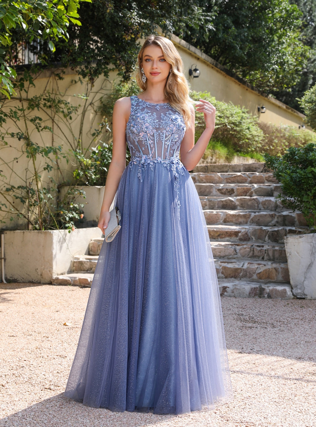Shop Tulle Aline Formal Dress Online - Biztunnel Shop Tulle Aline Formal Dress Online - Biztunnel