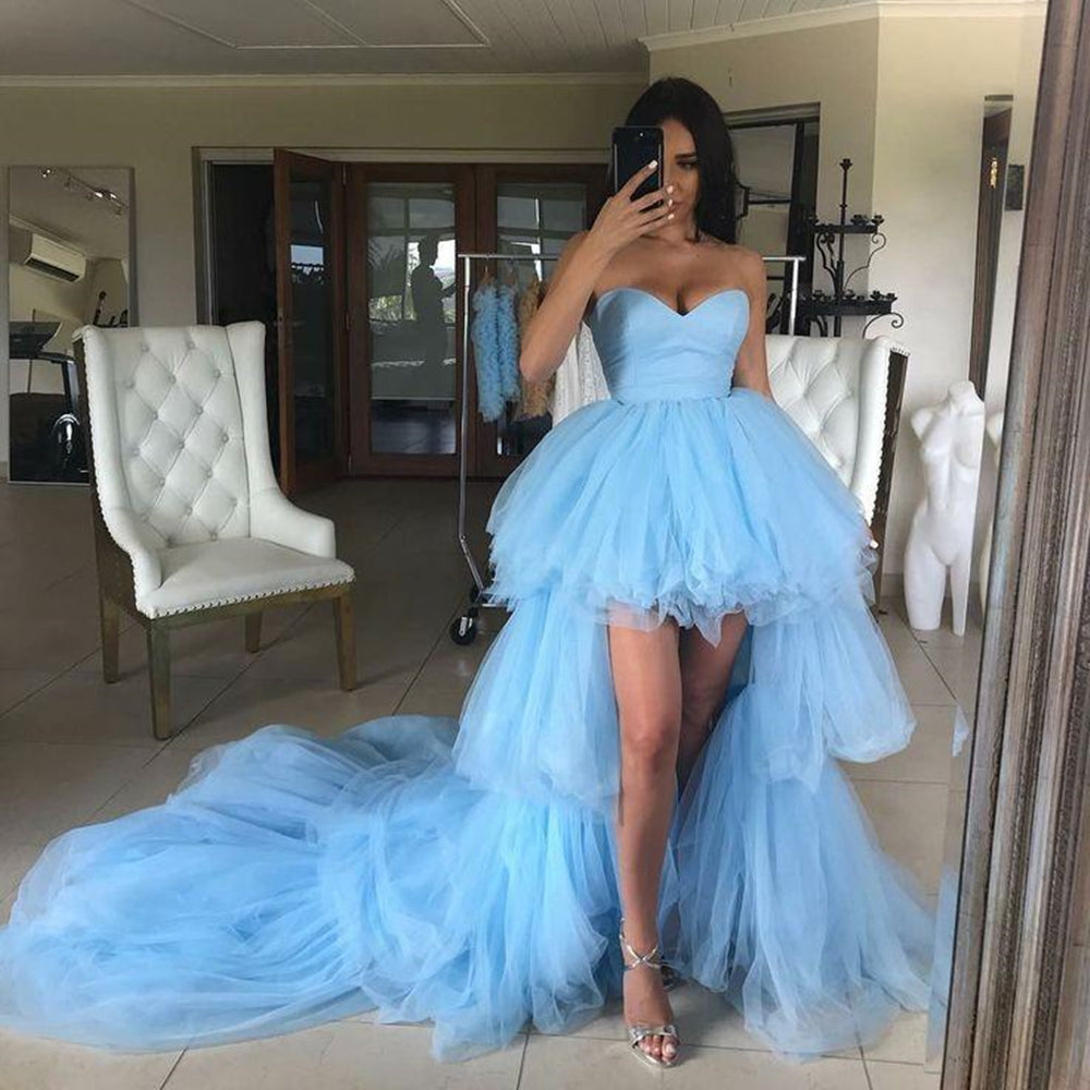 high low graduation dresses White High Low Graduation Dress , Tulle and Lace Party Dresses