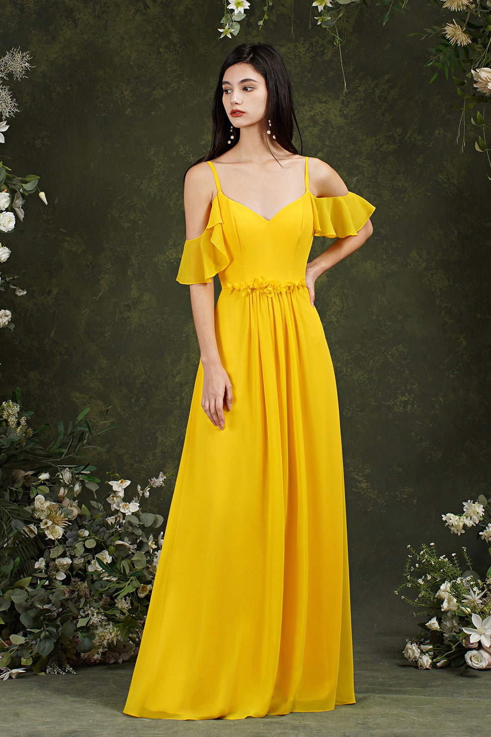Elegant Long A-line Sweetheart Backless Chiffon Bridesmaid Dress With Pockets Elegant Long A-line Sweetheart Backless Chiffon Bridesmaid Dress With Pockets