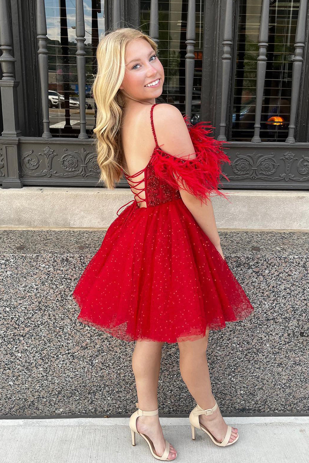 sparkling red dress short Red Sequin Dress - Sleeveless Mini Dress - Sequin Mini Dress
