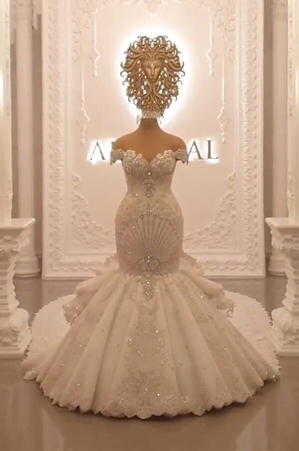 backless mermaid wedding dresses Sexy Backless Mermaid Gown with Plunging Neckline