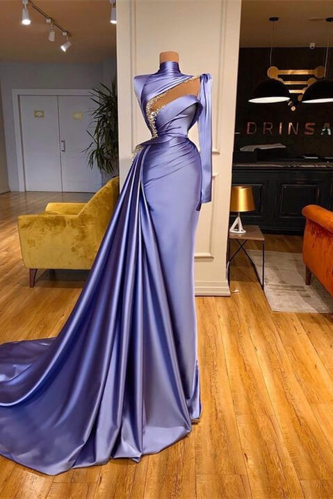 Charming High Neck Mermaid Dress with Beadings