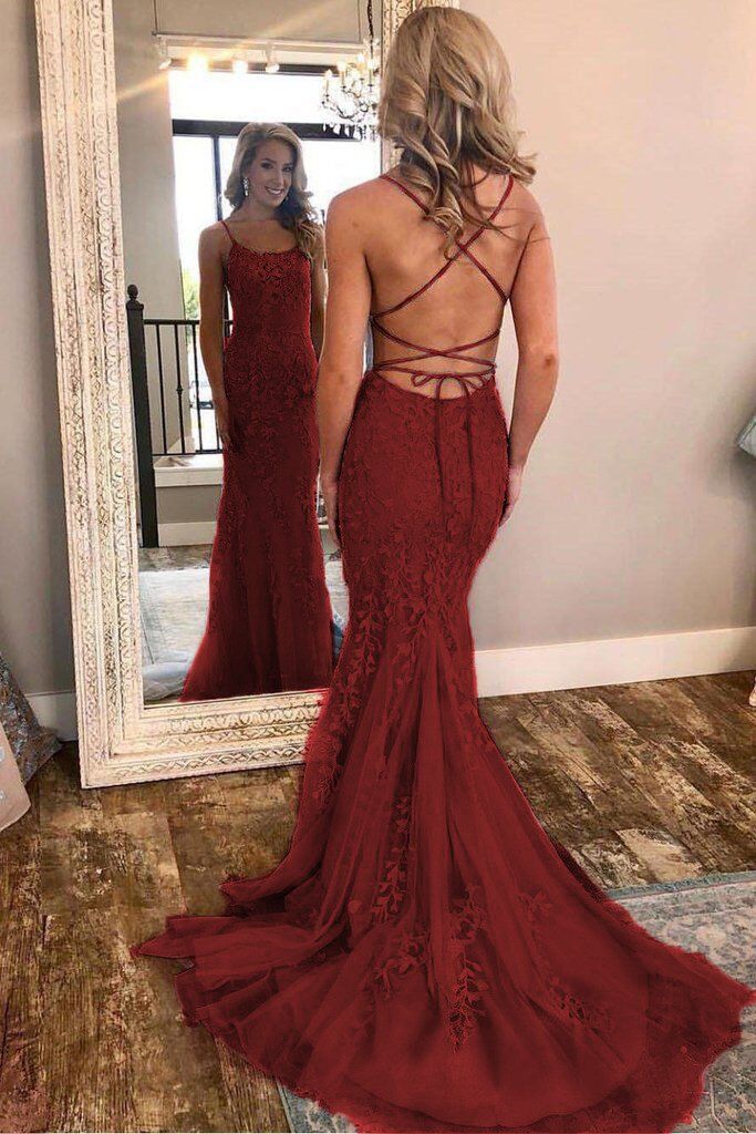 Light Blue Long Lace Open Back Mermaid Prom Dress Light Blue Long Lace Open Back Mermaid Prom Dress