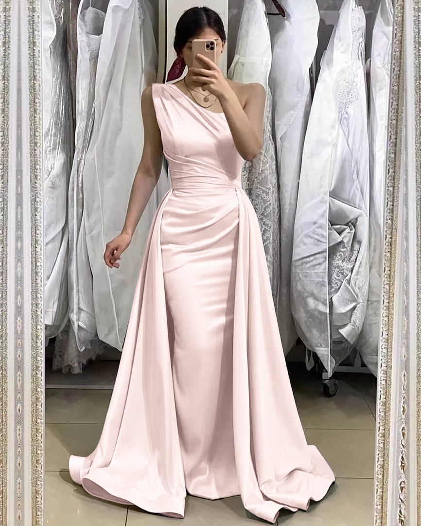 sachin and babi light blue dress Elegantly Drape Pleated Skirt Wedding Gown Detachable Train Cape Bridal  Dress Romantic - Sheath Wedding Dress and One Shoulder Bridal Dress price