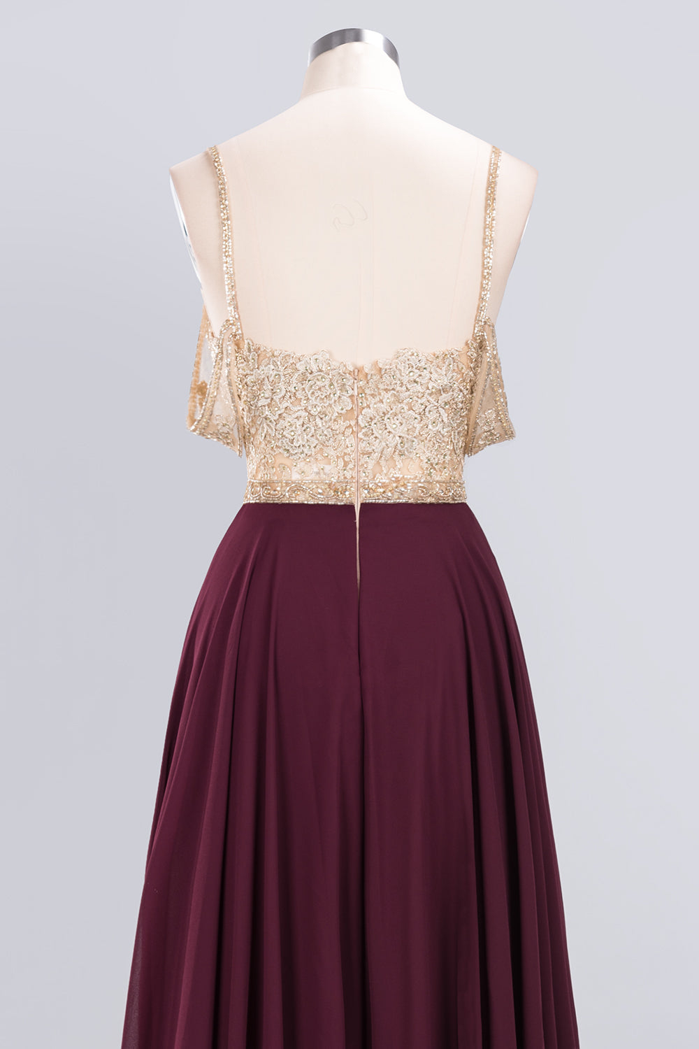 green emerald velvet dress Burgundy Tulle Beads Long Prom Dress, Tulle Burgundy Evening Dress US 12 / Burgundy main image 1