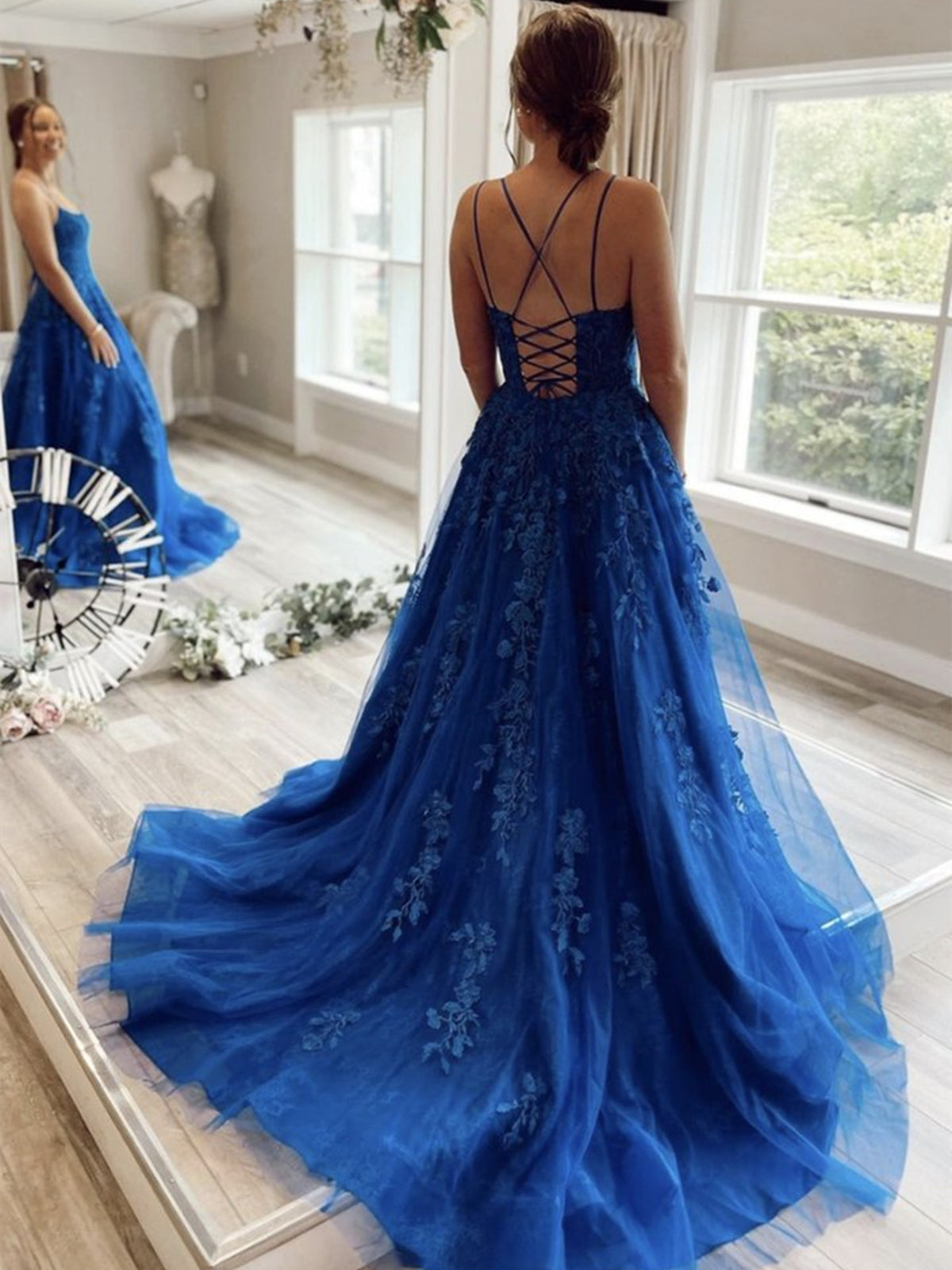 chinese dress ladies BABARONI BABARONI Lace Tulle Fuchsia Prom Dresses Sheath/Column Sweetheart Appliqued Beaded with Slit Lace-Up Backless, Fuchsia / US0 main image 0