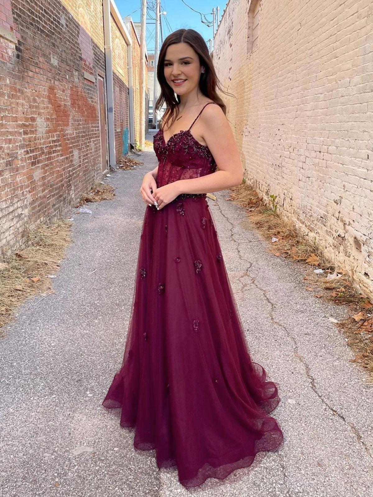 Long A Line Sweetheart Tulle Backless Prom dress Burgundy Formal Graduation Evening Dresses Long A Line Sweetheart Tulle Backless Prom dress Burgundy Formal Graduation Evening Dresses