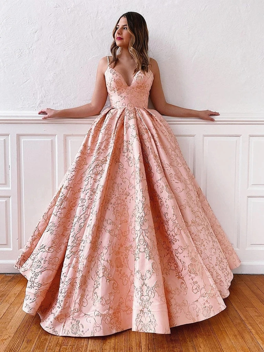 Long A-line V Neck Backless Lace Prom Dresses with Corset Back – BIZTUNNEL