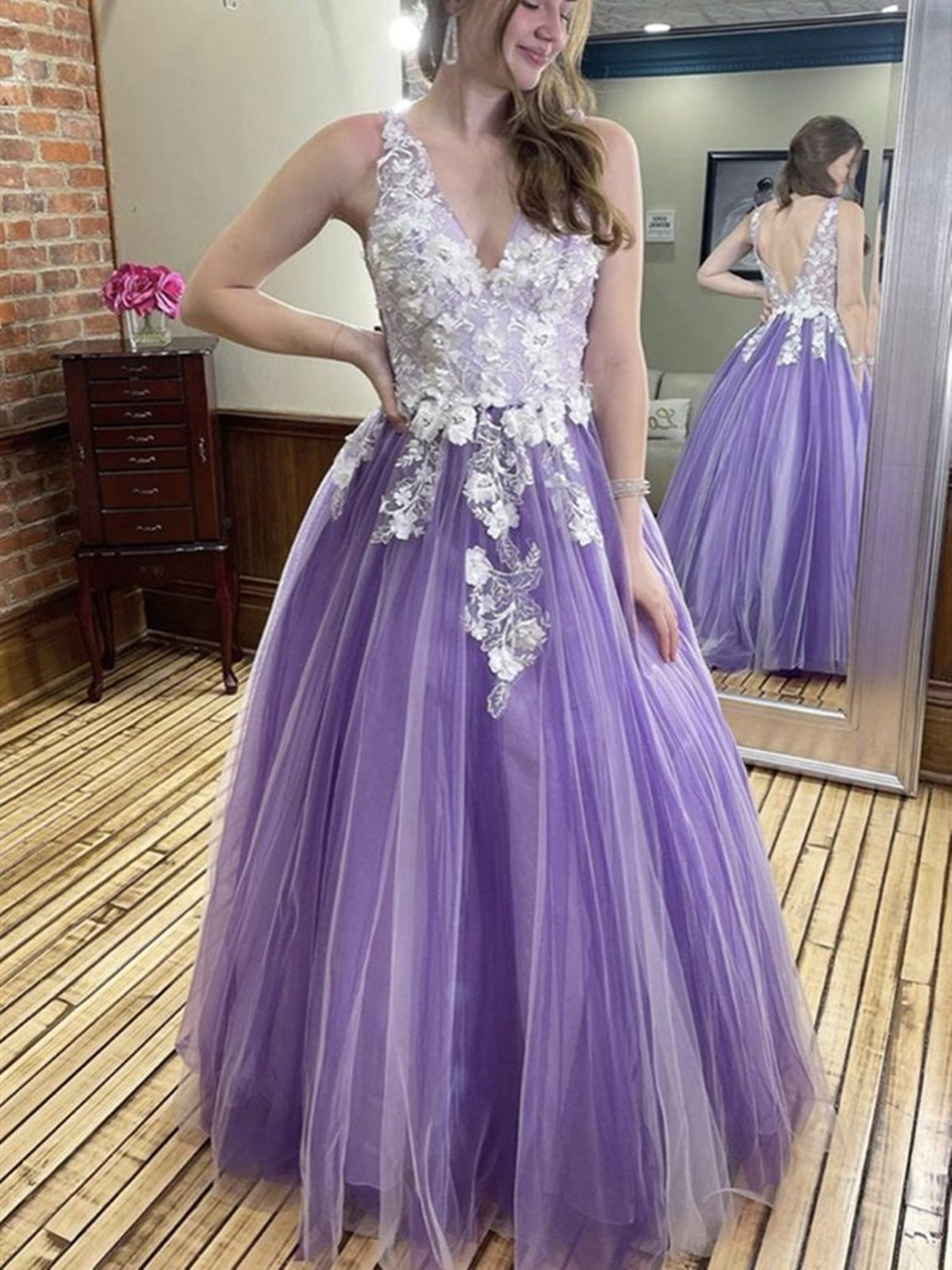 light purple flower prom dress purple prom dress with flowers Luuvis Women Light Purple Corset Prom Dress  Gorgeous A Line Sweetheart Formal Dress with Ruffles
