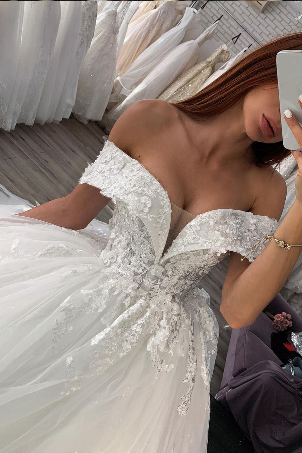 Stunning Long Ball Gown Wedding Dresses Off The Shoulder A Line Bridal Gowns