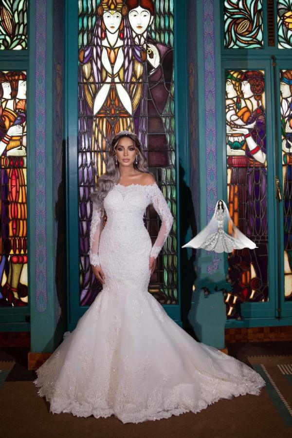 Mermaid Off Shoulder Side Slit Ruched Maxi Long Sequin Wedding Dresses Online