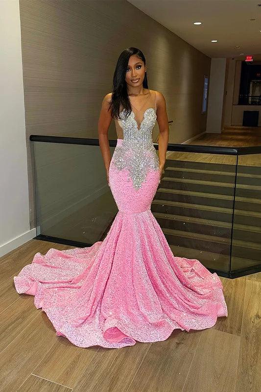 Long Mermaid Sweetheart Luxurious Sequin Tulle Backless Prom Dress Long Mermaid Sweetheart Luxurious Sequin Tulle Backless Prom Dress
