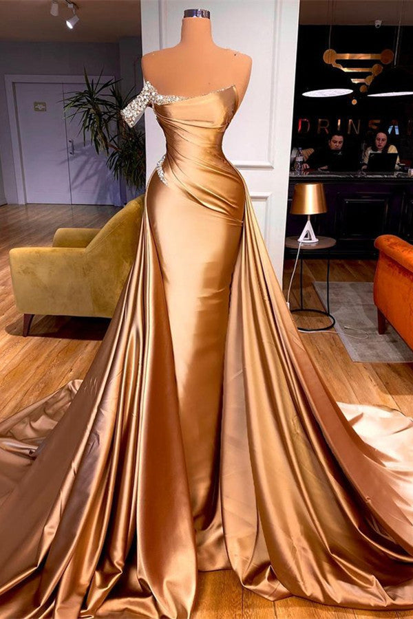 open lace back dress Long Off-The-Shoulder Overskirt Mermaid Prom Dress with Ruffle