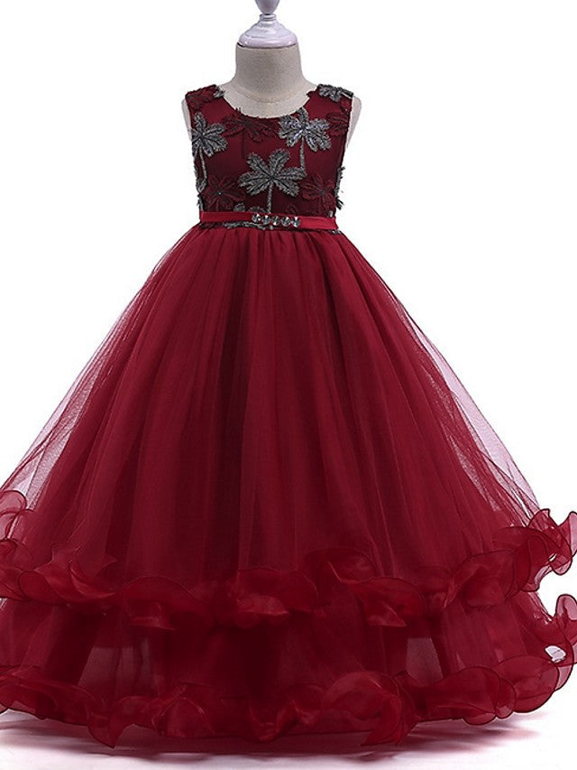 Long Princess Round Cotton Junior Bridesmaid Dress Tulle Flower Girl Dresses Long Princess Round Cotton Junior Bridesmaid Dress Tulle Flower Girl Dresses