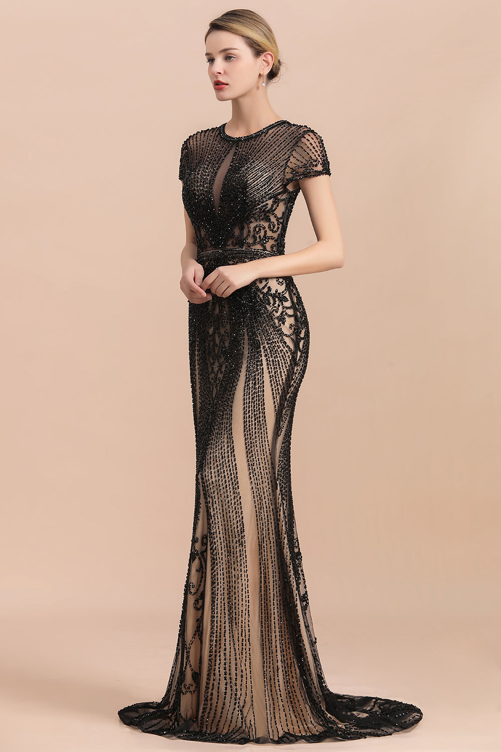 princess polly baby blue dress Brynn Black Lace Mermaid Wedding Dress: Gothic Illusion Back Gown main image 1