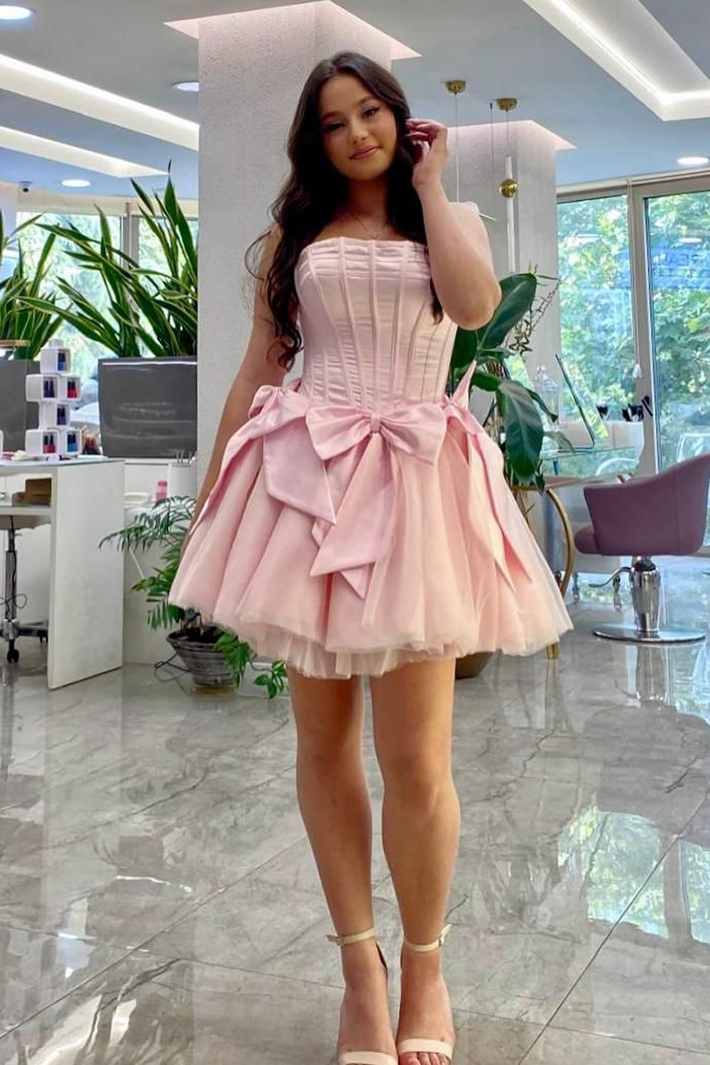 pink corset homecoming dresses Pink A Line Sweetheart Corset Short Homecoming Dress