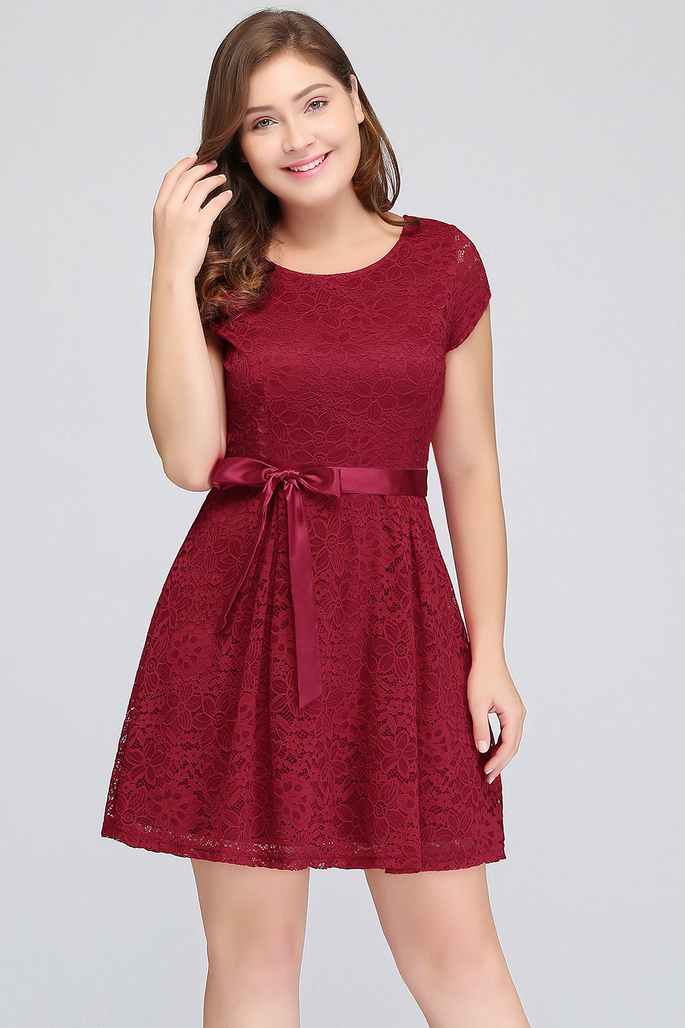 knee length dresses for ladies Plus Size Off The Shoulder Lace Mini Dress – 2020AVE