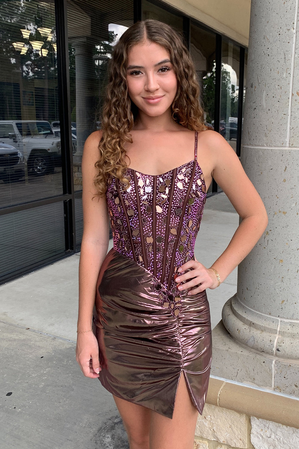 rose gold homecoming dress Strapless Sweetheart Sparkly A-line Long Prom Dress, PD3378 AlineBridal structured to allow for a considerable amount of wear and tear Rose Gold Spaghetti Straps Mirror