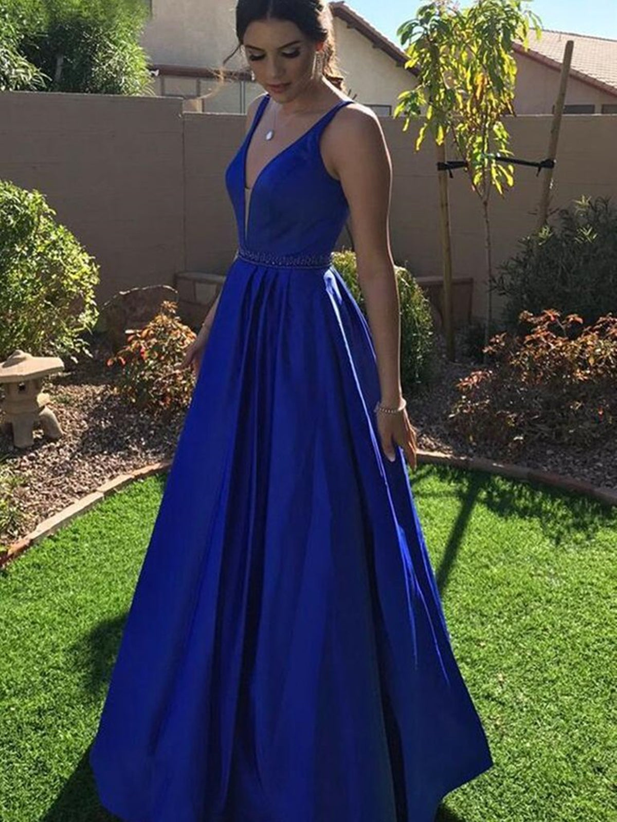 royal blue graduation dresses Sparkly Sequined Mermaid Prom Dresses Royal Blue Long Sleeve Graduation  Formal Dress Evening Gowns cg7945