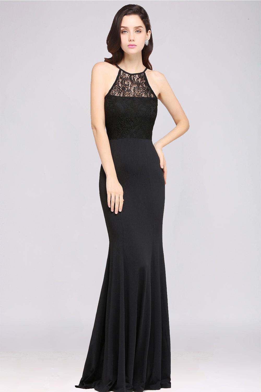 keyhole bridesmaid dress LaDivine 7497 Prom Dress - Black main image 0