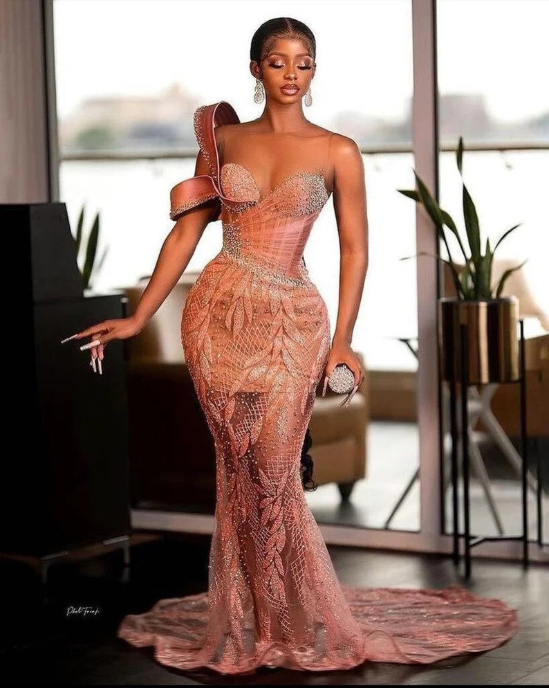 Sexy Long Mermaid One Shoulder Sequin Sparkle Prom Dress Sexy Long Mermaid One Shoulder Sequin Sparkle Prom Dress