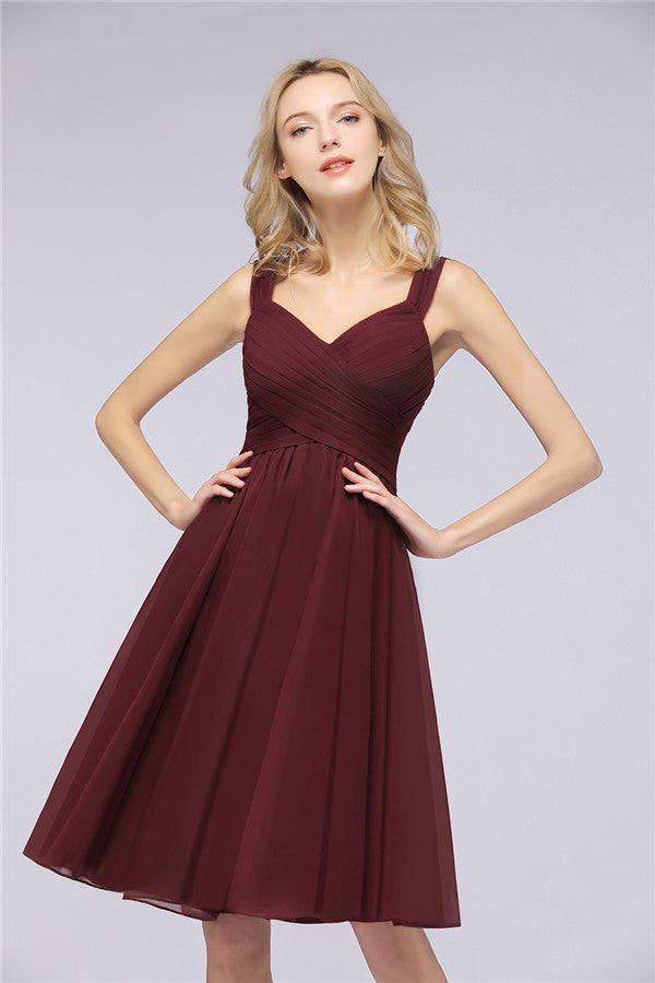 Sexy Short A-line V-neck Burgundy Bridesmaid Dresses Sexy Short A-line V-neck Burgundy Bridesmaid Dresses