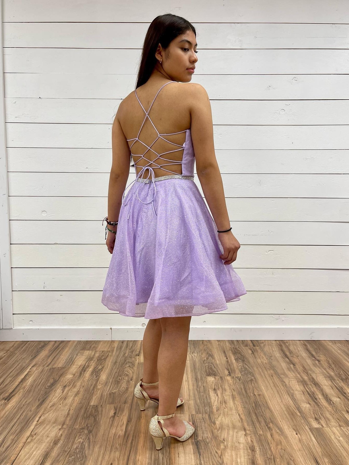 Short A-line V Neck Tulle Backless Prom Dresses Lilac Homecoming Dresses Short A-line V Neck Tulle Backless Prom Dresses Lilac Homecoming Dresses