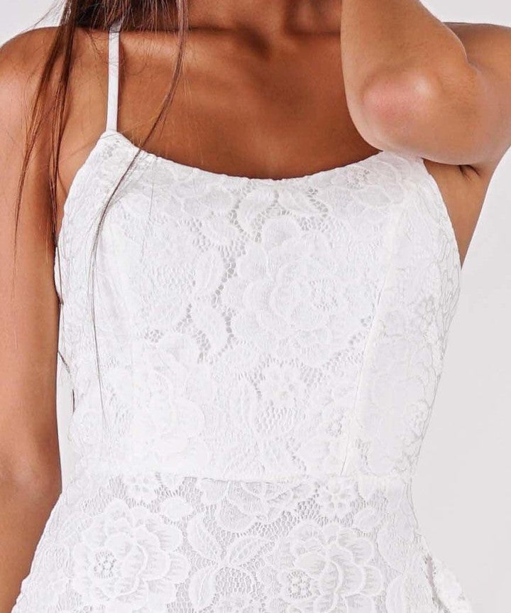 Flamingo Spaghetti Straps Wedding Guest Dress with Split