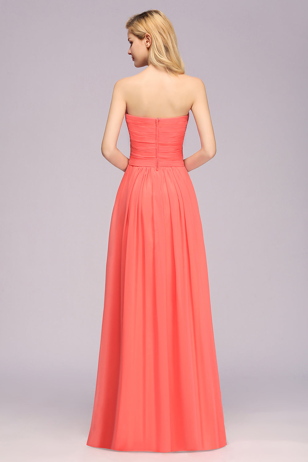 simple strapless bridesmaid dress Simple Strapless Sexy Grey Satin Mermaid Long Bridesmaid Dresses, AB40 –  AlineBridal main image 0