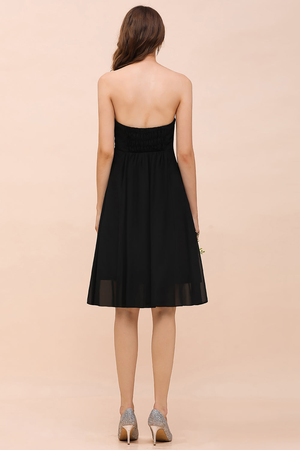 black strapless bridesmaid dresses Women's with Scarves Mermaid Prom Dresses 2026 Satin Prom Gown Party Dress MJ65 0 at Amazon Women's Clothing store quality black satin Simple Short Strapless A-line Chiffon