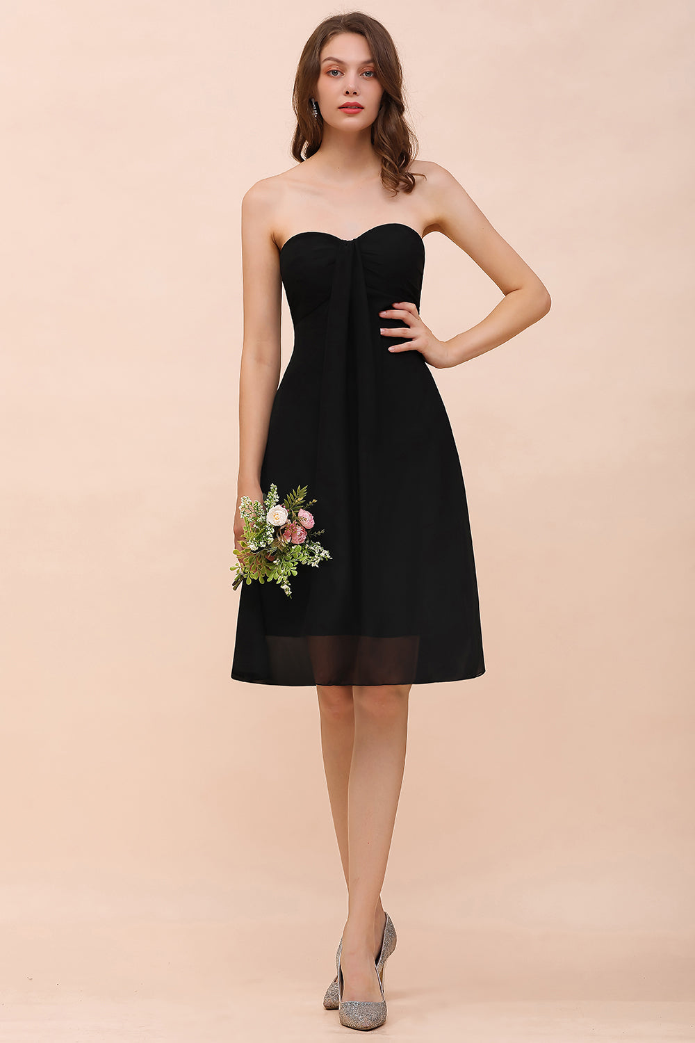 simple black bridesmaid dresses Mismatched Bridesmaid Dresses