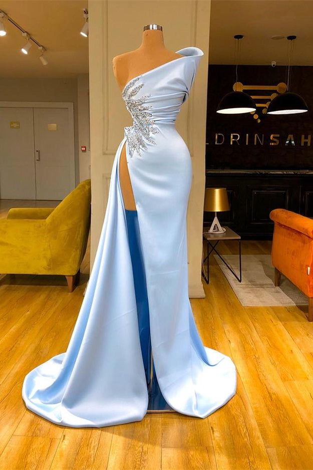 slim fit dress slacks Navy Tulle Gold Beaded Spaghetti Straps Mermaid Prom Dress US0 / Navy/Gold main image 0