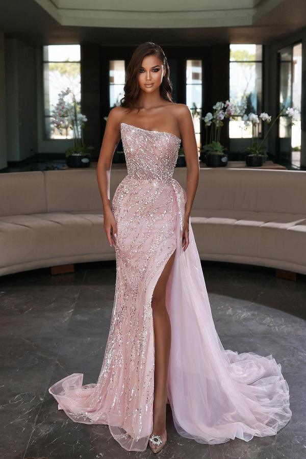 chinese dress ladies Fitted Long One Shoulder Sequin Dress by Ladivine CD884 main image 1
