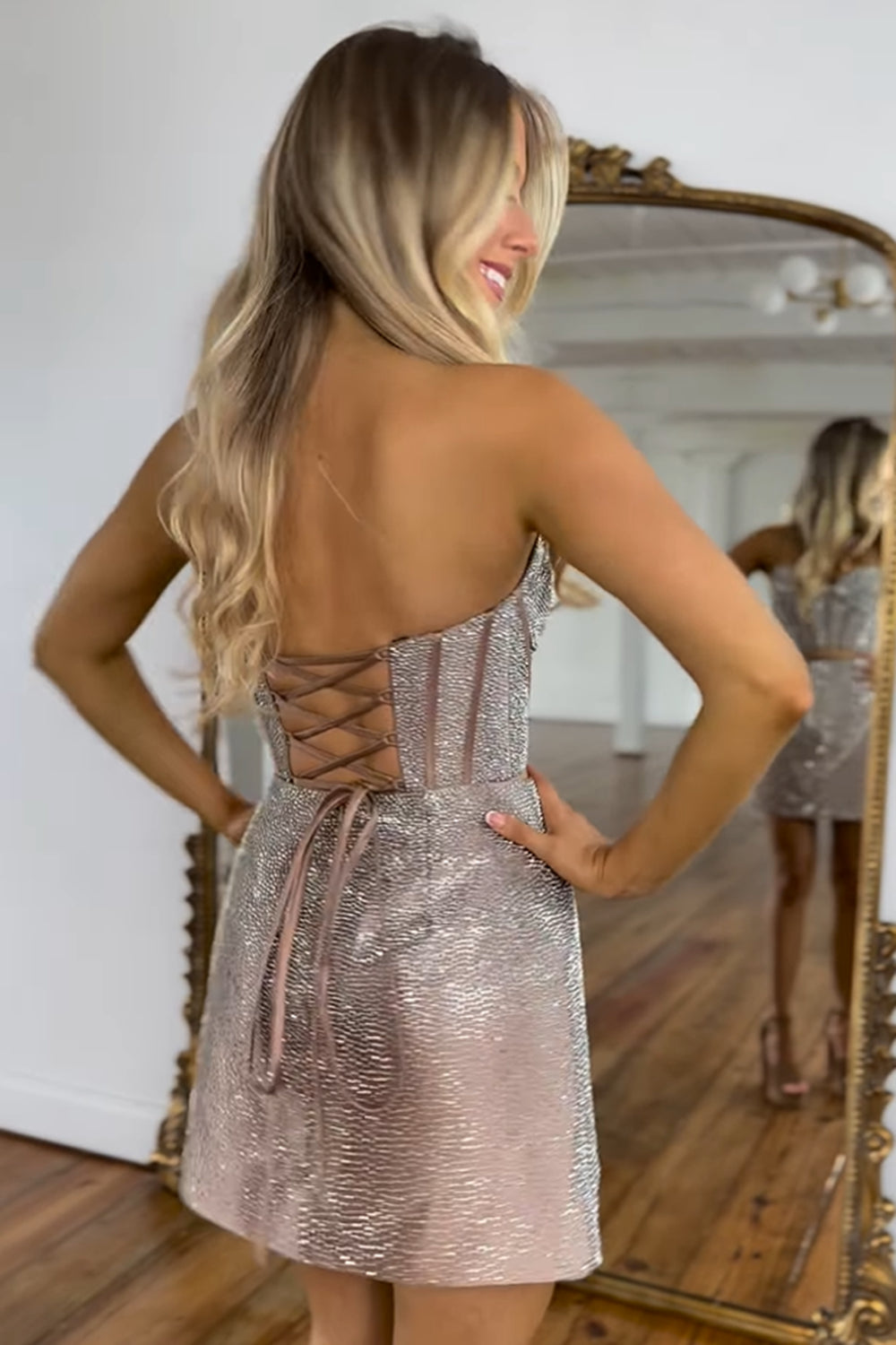 rose gold homecoming dresses Rose Gold Homecoming Dresses