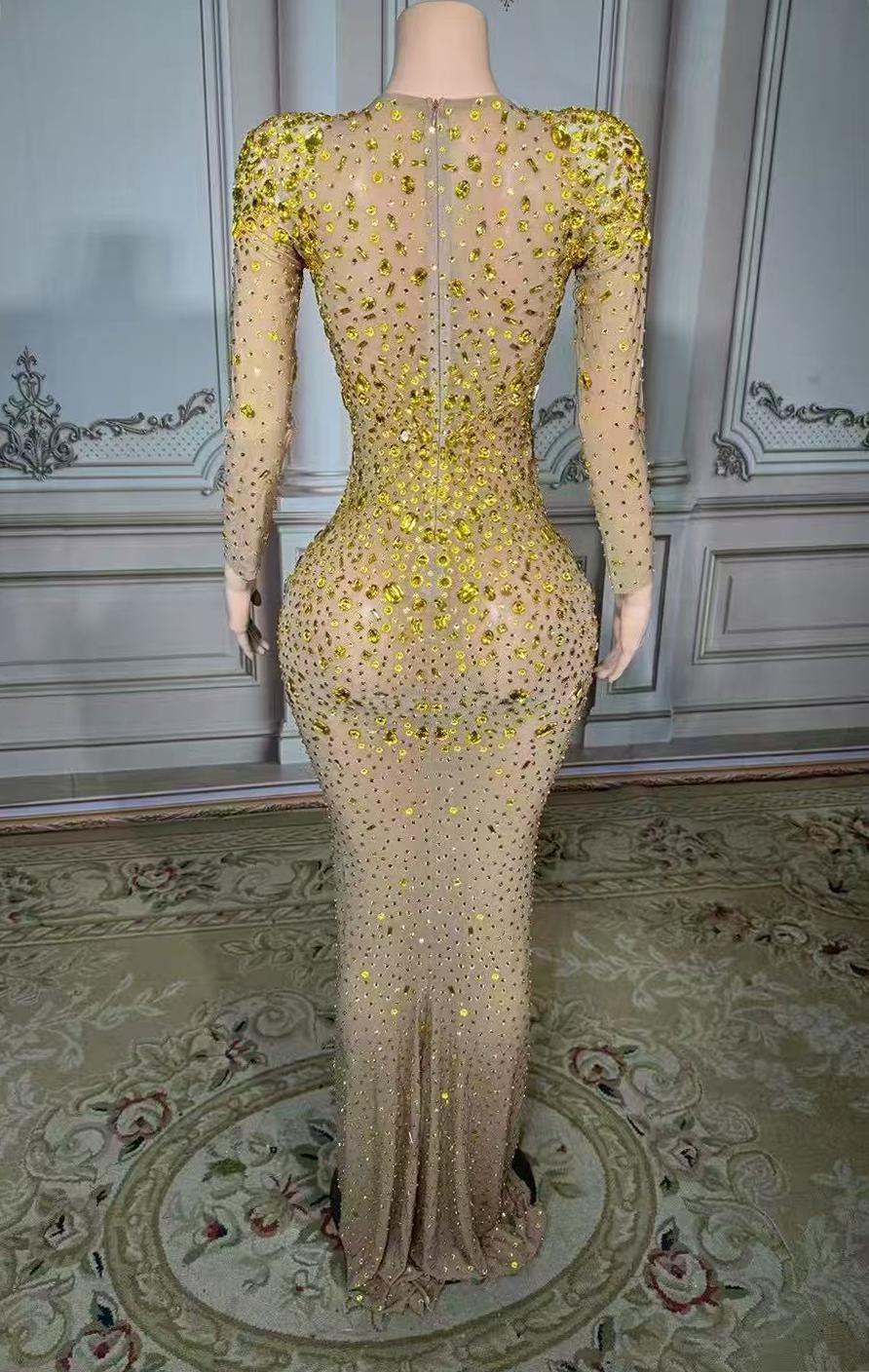 Sweetheart Long Sleeves Sheath Prom Dress with Diamonds BIZTUNNEL Sweetheart Long Sleeves Sheath Prom Dress with Diamonds BIZTUNNEL