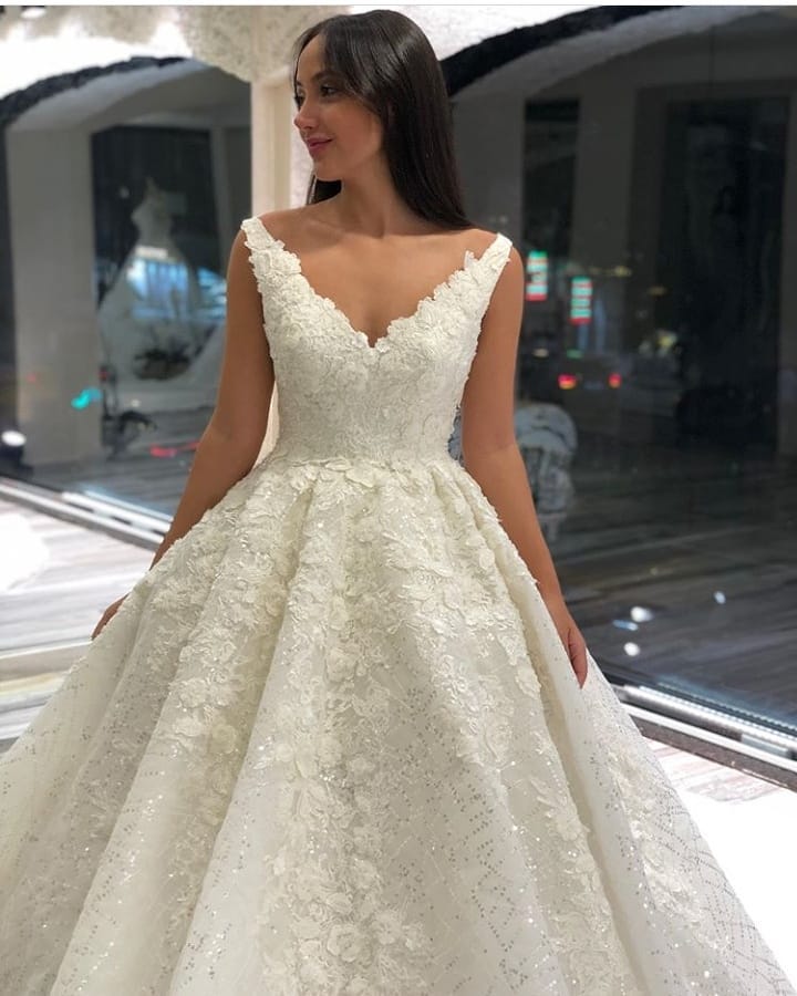 A-Line Evening Gown Vintage Dress Engagement Long Sleeve V Neck Polyester with Slit main image 0