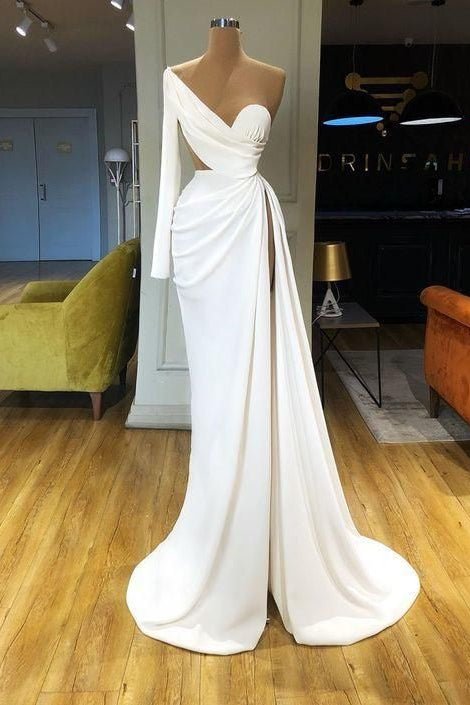 two tone long sleeve dress Two Piece Long Chiffon Prom Dress with Long Sleeves Garnet / 2
