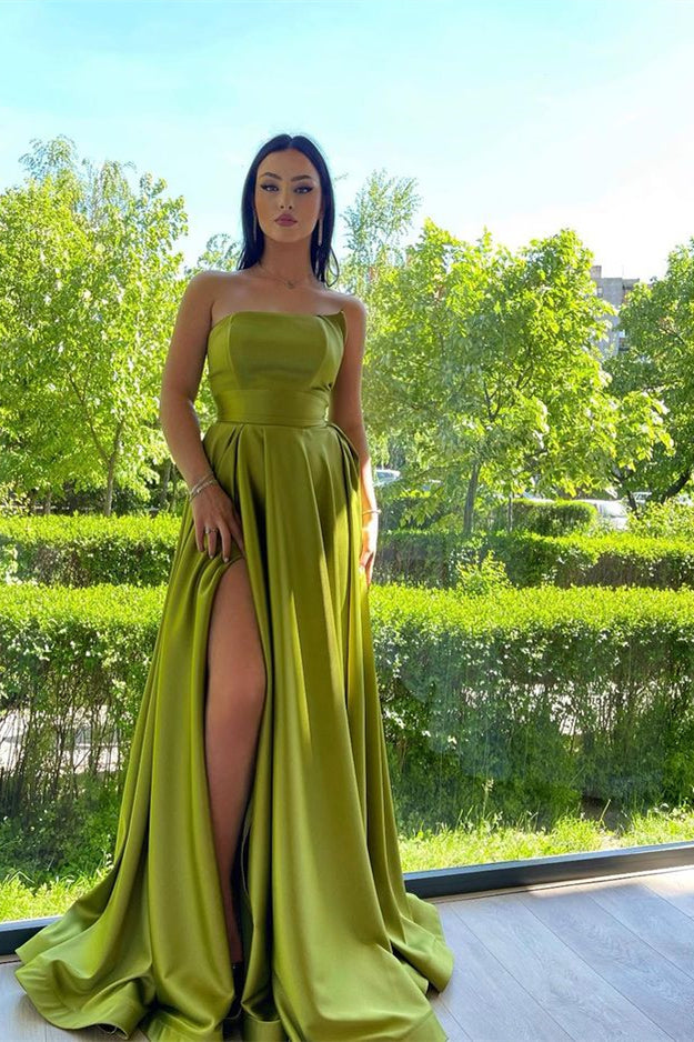 green emerald velvet dress Sexy Long Mermaid V-Neck Sequined Evening Prom Dress With Slit – 27dress main image 1