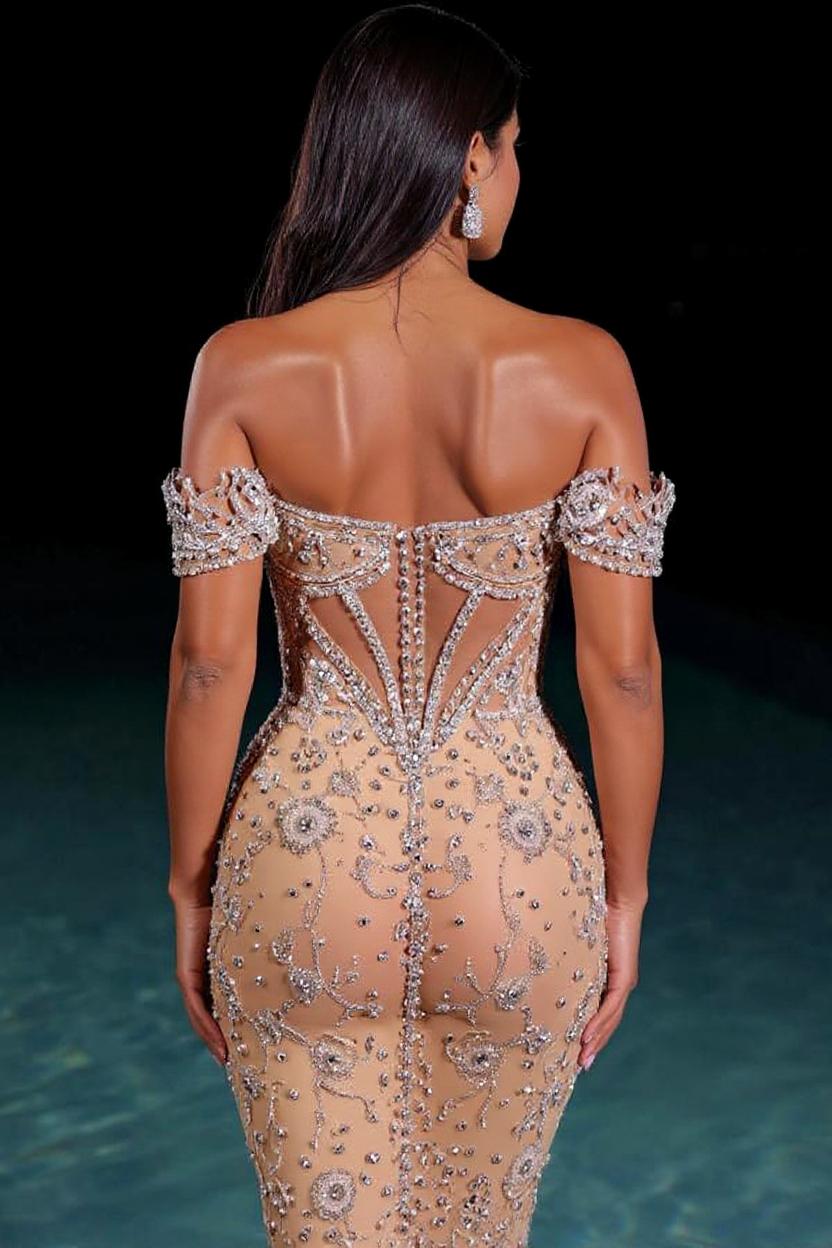 Off-the-Shoulder Mermaid Long Formal Evening Dresses