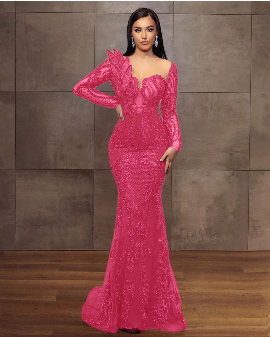 Stunning Burgundy Long Mermaid Sweetheart Lace Tulle Formal Evening Dresses Stunning Burgundy Long Mermaid Sweetheart Lace Tulle Formal Evening Dresses