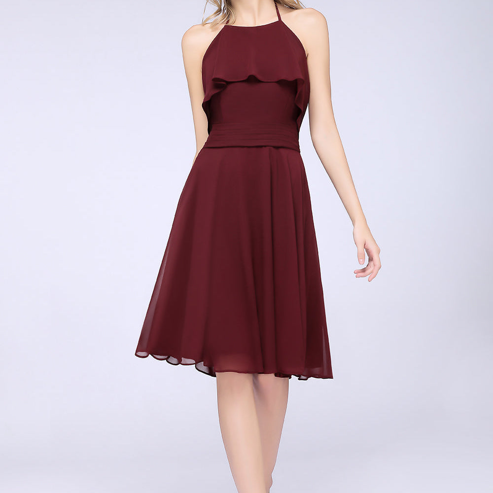 chiffon halter dress short Ava Presley 26446
